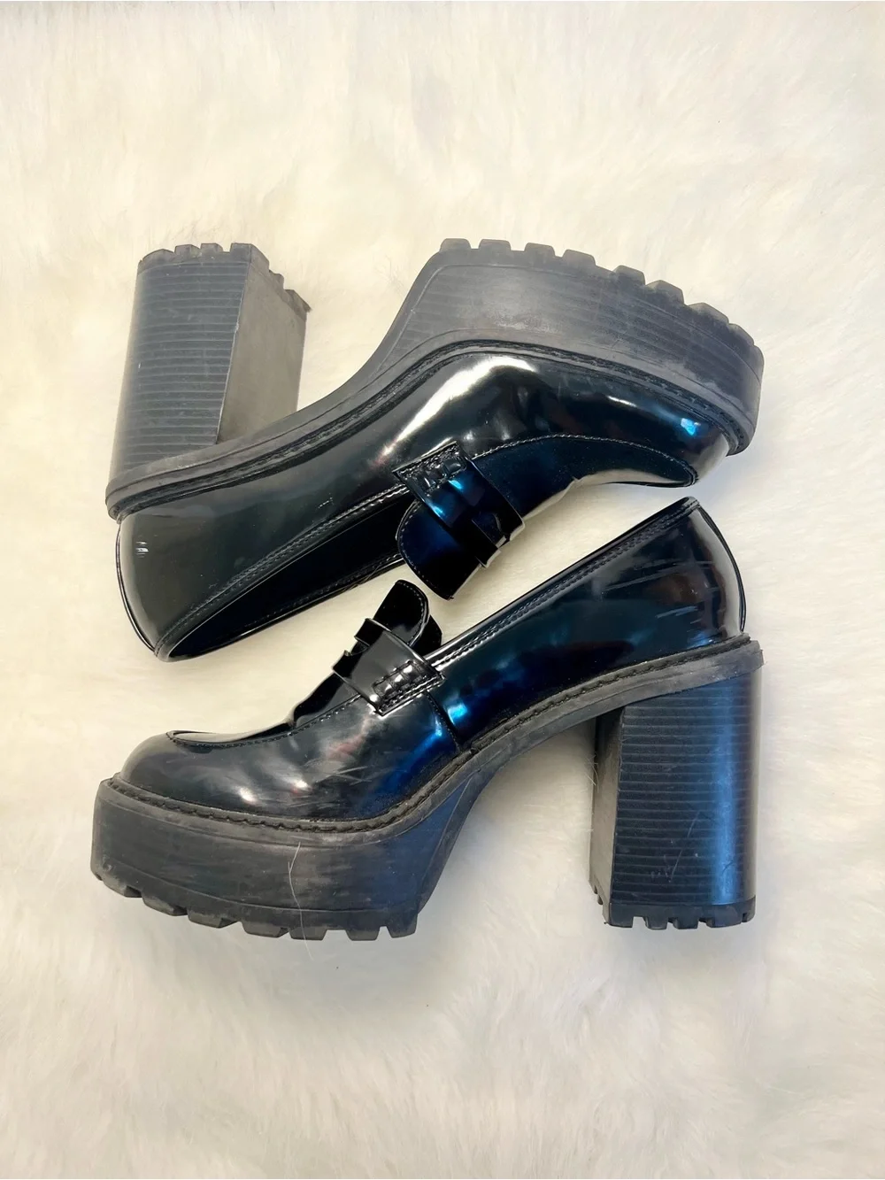 Madden Girl Kassidy Platform Penny Loafers - Women's Chunky Slip-On Dress Shoes